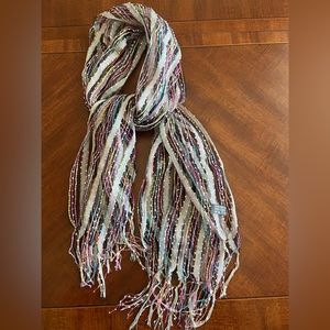 Multi-color scarf 35% seta/silk and 65% Lino/linen. New..